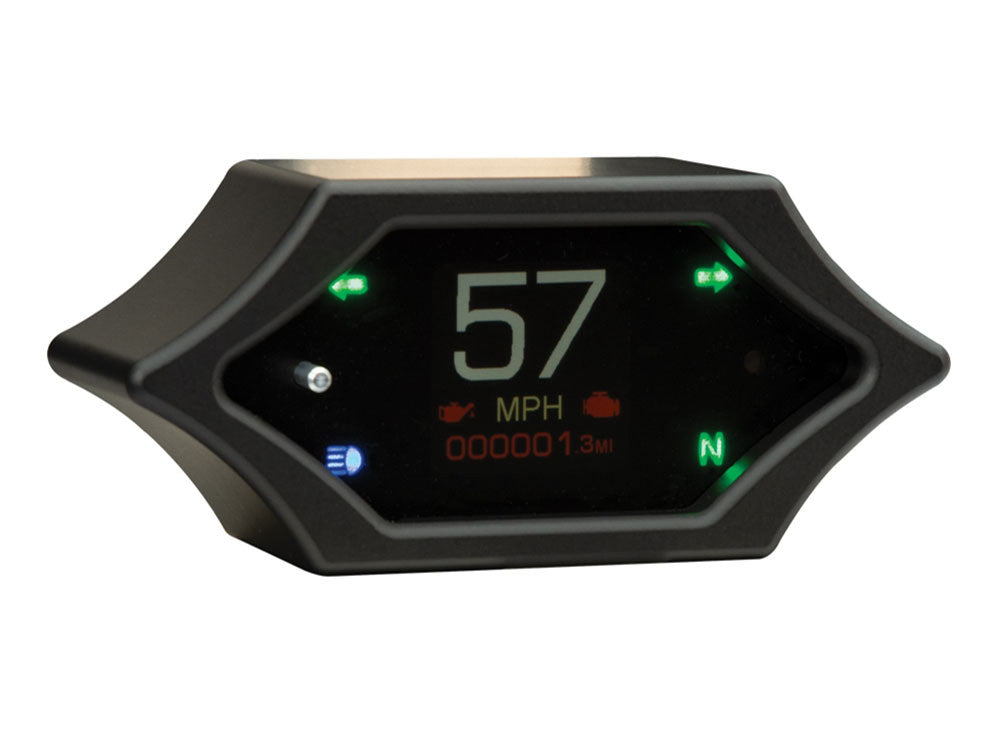 4-1/2in. x 2in. Spike KPH Speedometer - Black