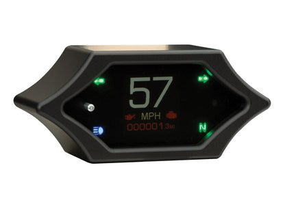 4-1/2in. x 2in. Spike KPH Speedometer - Black