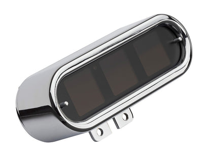 Handlebar Mounted Oval Speedometer/Tachometer - Chrome. Fits Softail 2004-2010, Dyna 2004-2011, Sportster 2004-2013, V-Rod 2007-2017.