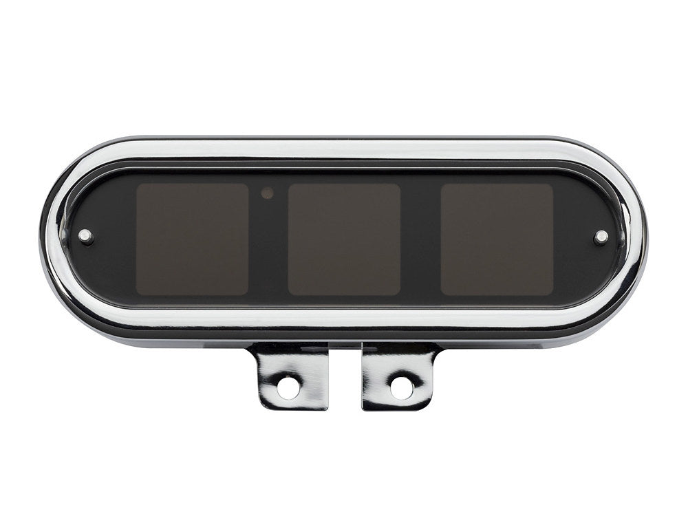 Handlebar Mounted Oval Speedometer/Tachometer - Chrome. Fits Softail 2004-2010, Dyna 2004-2011, Sportster 2004-2013, V-Rod 2007-2017.