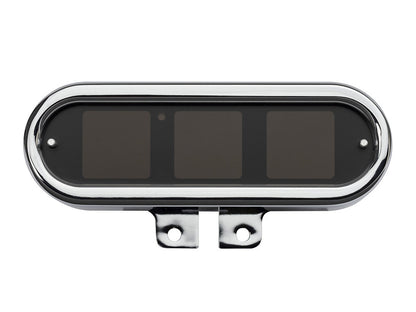 Handlebar Mounted Oval Speedometer/Tachometer - Chrome. Fits Softail 2004-2010, Dyna 2004-2011, Sportster 2004-2013, V-Rod 2007-2017.