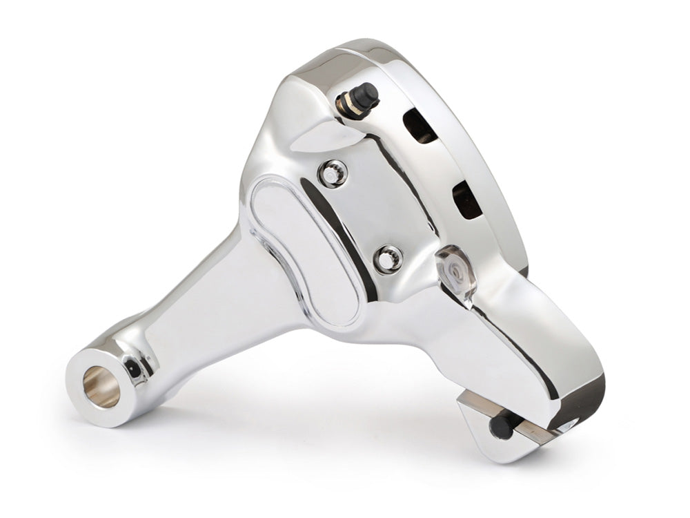 Right Hand Rear 4 Piston Caliper & Mounting Bracket - Chrome. Fits Dyna 2000-2005