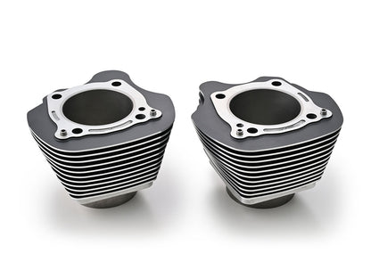 4.250in. Bore Cylinder Set - Black with Highlighted Fins. Fits Milwaukee-Eight 2017up