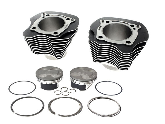 128ci Big Bore Kit with Highlighted Fins - Black. Includes KB 11.7:1 Compression Piston Kit. Fits Milwaukee-Eight 2017up 114ci or 117ci Engine