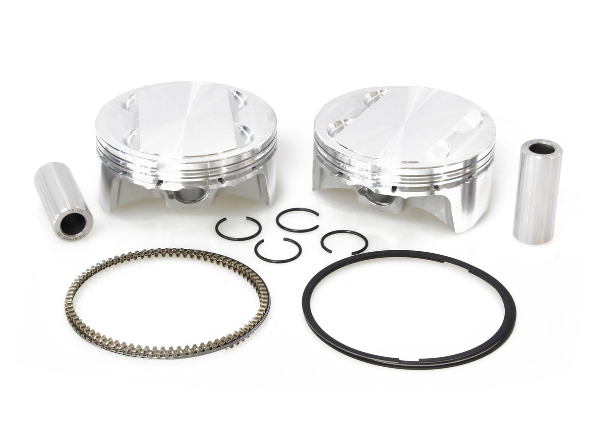 128ci Big Bore Kit with Highlighted Fins - Black. Includes CP Carrillo 12.0:1 Compression Piston Kit. Fits Milwaukee-Eight 2017up 114ci or 117ci Engine