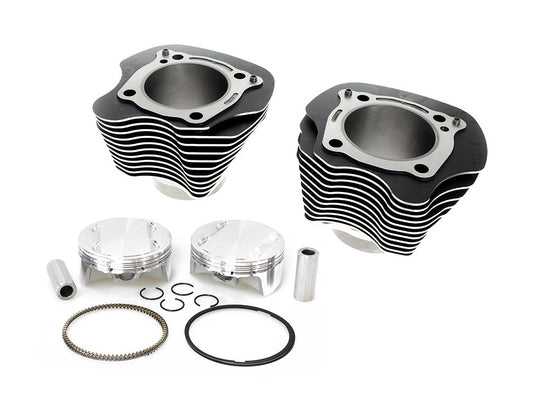 128ci Big Bore Kit with Highlighted Fins - Black. Includes CP Carrillo 12.0:1 Compression Piston Kit. Fits Milwaukee-Eight 2017up 114ci or 117ci Engine