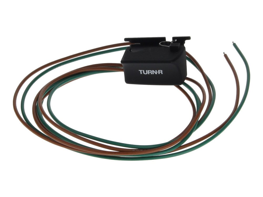 Right Hand Turn Signal Handlebar Switch - Black. Fits Big Twin & Sportster 1982-1995.