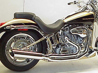 Boarzilla 2-into-1 Exhaust - Chrome. Fits Softail 1986-2017.