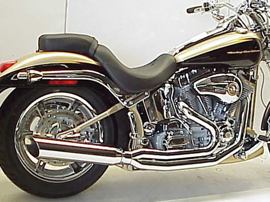 Boarzilla 2-into-1 Exhaust - Chrome. Fits Softail 1986-2017.