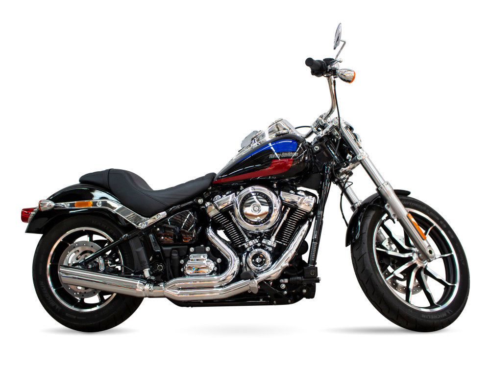 Low Cat 2-into-1 Exhaust - Chrome. Fits Softail 2025up Non-240 Tyre Models