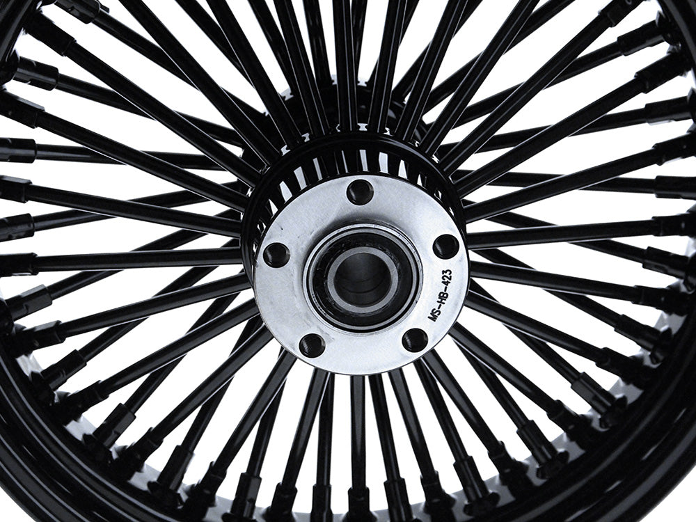 16in. x 3.5in. Mammoth Fat Spoke Rear Wheel - Gloss Black. Fits Softail 2011up.