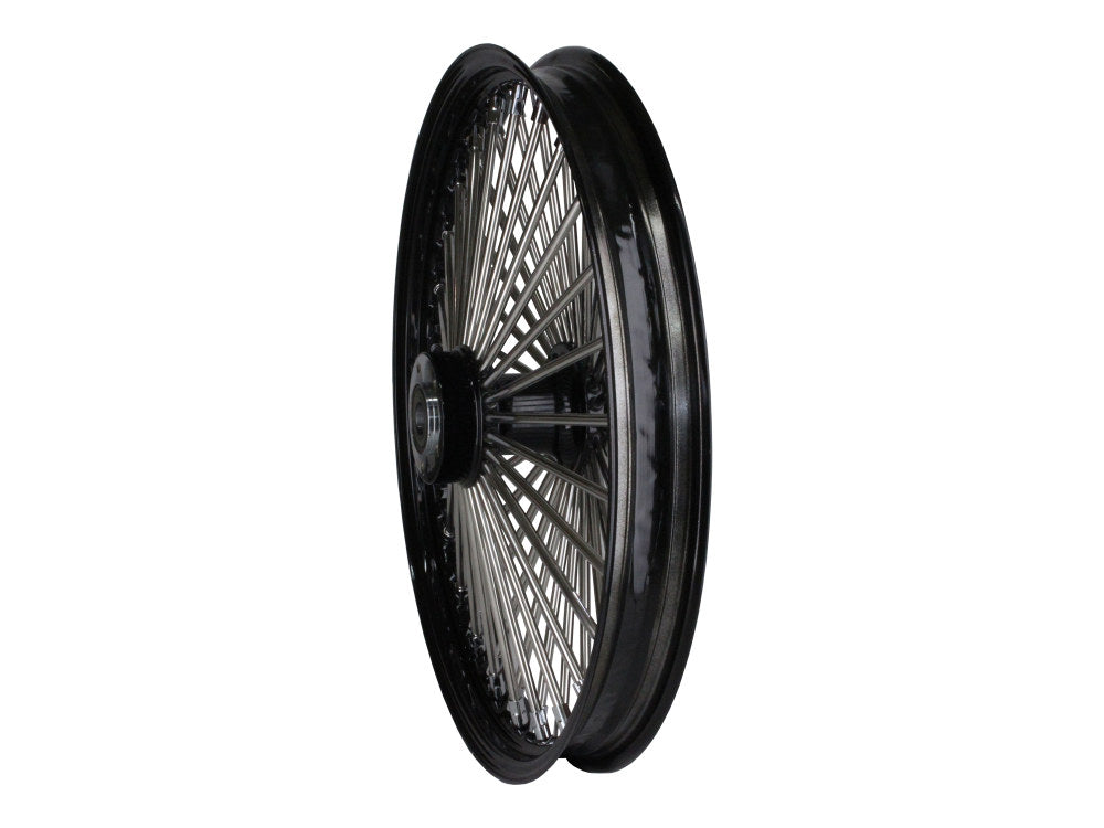 21in. x 2.15in. Mammoth Fat Spoke Front Wheel - Gloss Black & Chrome. Fits FX Softail 2011-2015.
