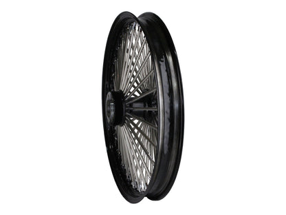 21in. x 2.15in. Mammoth Fat Spoke Front Wheel - Gloss Black & Chrome. Fits FX Softail 2011-2015.