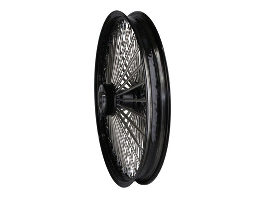 21in. x 2.15in. Mammoth Fat Spoke Front Wheel - Gloss Black & Chrome. Fits Rocker 2008-2011 & Sportster 2008-2021