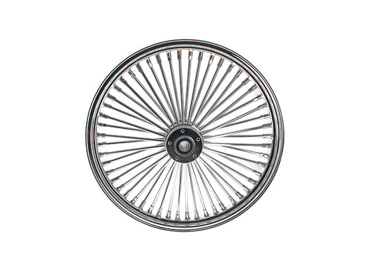 21in. x 2.15in. Mammoth Fat Spoke Front Wheel - Chrome. Fits Dual Disc Mid Glide Dyna Low Rider 2014-2017
