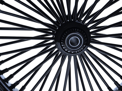 21in. x 3.5in. Mammoth Fat Spoke Front Wheel - Gloss Black. Fits Softail Breakout 2013up.