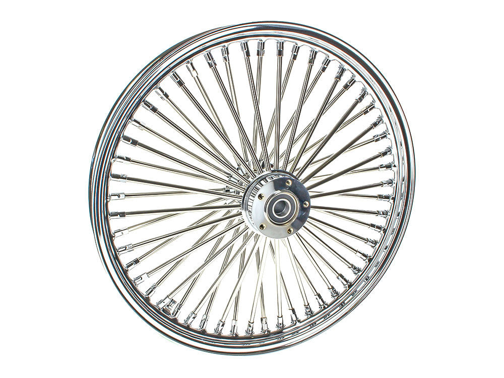 21in. x 3.5in. Mammoth Fat Spoke Front Wheel - Chrome. Fits Softail Heritage 2007-2010, Deluxe 2007-2010 & Fatboy 2008-2010