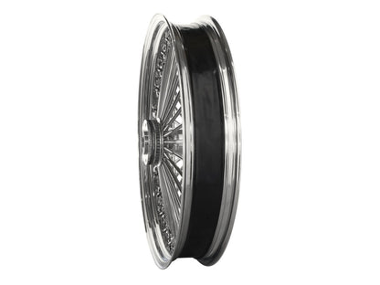21in. x 3.5in. Mammoth Fat Spoke Front Wheel - Chrome. Fits Softail Heritage 2011up, Deluxe 2011-2020, Slim 2012-2021 & Fatboy 2011-2017