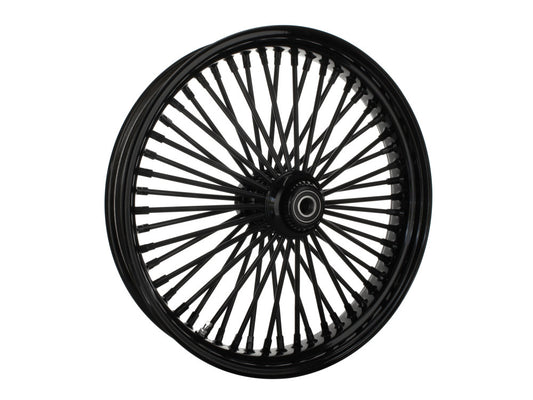 21in. x 3.5in. Mammoth Fat Spoke Front Wheel - Gloss Black. Fits Softail Heritage 2011up, Deluxe 2011-2020, Slim 2012-2021 & Fatboy 2011-2017