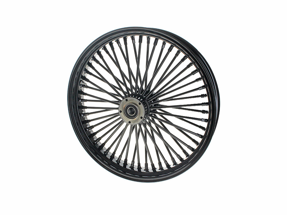 21in. x 3.5in. Mammoth Fat Spoke Front Wheel - Gloss Black. Fits Touring 2008up