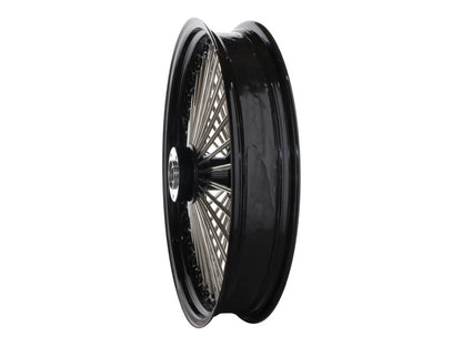 21in. x 3.5in. Mammoth Fat Spoke Front Wheel - Gloss Black & Chrome. Fits Touring 2008up