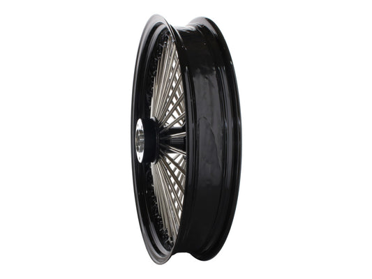 21in. x 3.5in. Mammoth Fat Spoke Front Wheel - Gloss Black & Chrome. Fits Touring 2008up