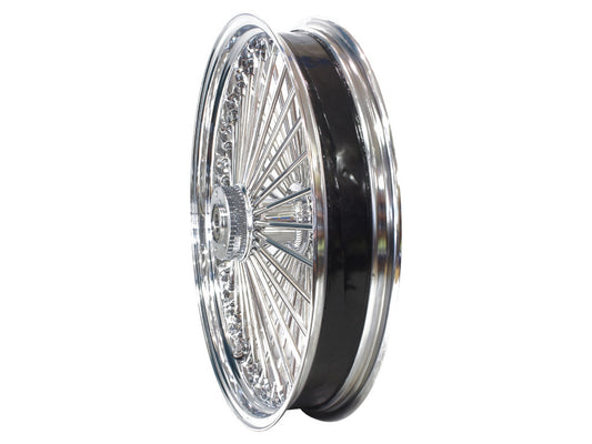 21in. x 3.5in. Mammoth Fat Spoke Front Wheel - Chrome. Fits Fits Dual Disc Dyna Fat Bob 2012-2017 & CVO Pro Street Breakout 2016-2017