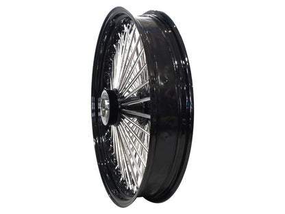 21in. x 3.5in. Mammoth Fat Spoke Front Wheel - Gloss Black & Chrome. Fits Dyna Fat Bob 2012-2017 & CVO Pro Street Breakout 2016-2017
