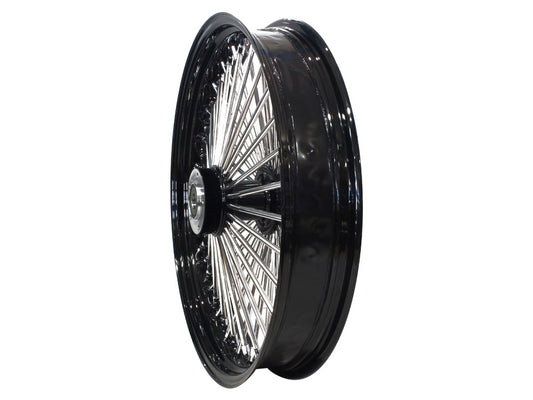 21in. x 3.5in. Mammoth Fat Spoke Front Wheel - Gloss Black & Chrome. Fits Dyna Fat Bob 2012-2017 & CVO Pro Street Breakout 2016-2017
