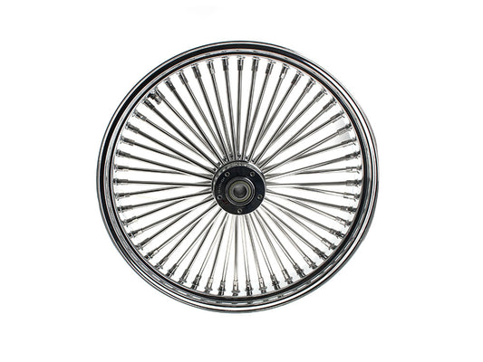 21in. x 3.5in. Mammoth Fat Spoke Front Wheel - Chrome. Fits Dual Disc Mid Glide Dyna Low Rider 2014-2017