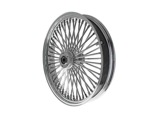 21in. x 3.5in. Mammoth Fat Spoke Front Wheel - Chrome. Fits Dual Disc Mid Glide Dyna Low Rider 2014-2017
