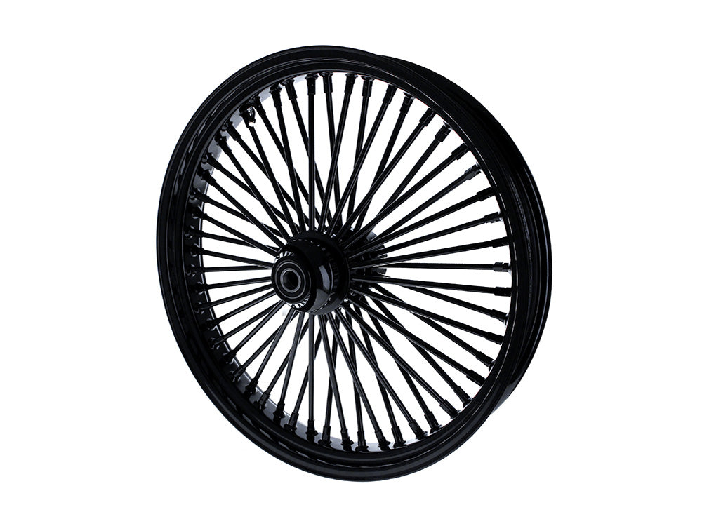 23in. x 3.5in. Mammoth Fat Spoke Front Wheel - Gloss Black. Fits Fatboy 2018up