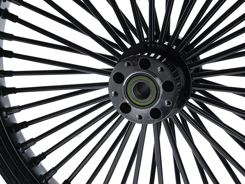 23in. x 3.5in. Mammoth Fat Spoke Front Wheel - Gloss Black. Fits Fatboy 2018up