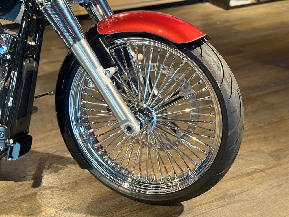 23in. x 3.5in. Mammoth Fat Spoke Front Wheel - Chrome. Fits Fatboy 2018up