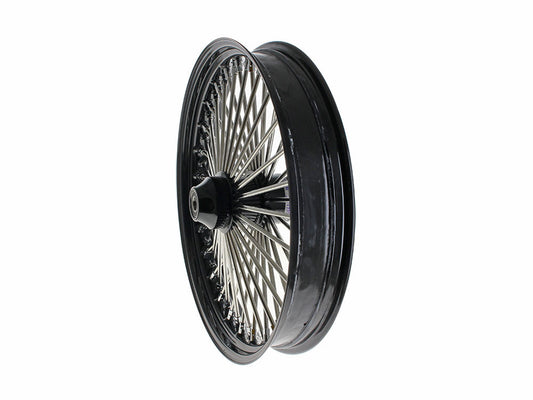 23in. x 3.5in. Mammoth Fat Spoke Front Wheel - Gloss Black & Chrome. Fits Fatboy 2018up