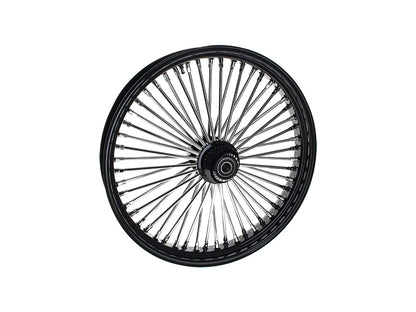 23in. x 3.5in. Mammoth Fat Spoke Front Wheel - Gloss Black & Chrome. Fits Fatboy 2018up
