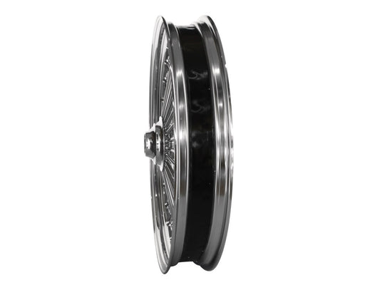 23in. x 3.5in. Mammoth Fat Spoke Front Wheel - Chrome. Fits FX Softail 2000-2006 & Dyna Wide Glide 2000-2005.