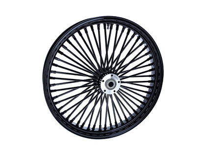 23in. x 3.5in. Mammoth Fat Spoke Front Wheel - Gloss Black. Fits FX Softail 2011-2015.
