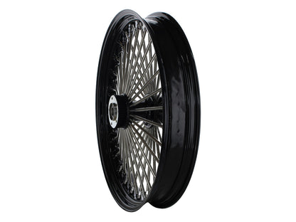 23in. x 3.5in. Mammoth Fat Spoke Front Wheel - Gloss Black & Chrome. Fits Softail Breakout 2013up.