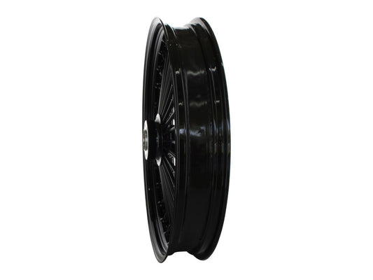 23in. x 3.5in. Mammoth Fat Spoke Front Wheel - Gloss Black. Fits Softail Heritage 2011up, Deluxe 2011-2020, Slim 2012-2021 & Fatboy 2011-2017