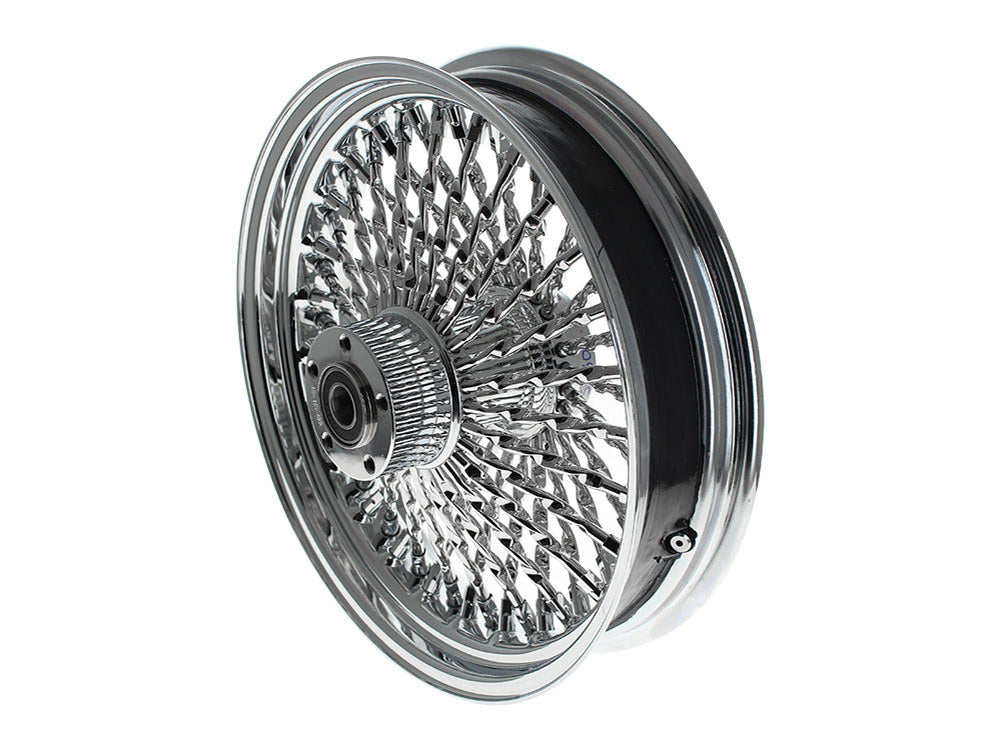 16in. x 3.5in. Cali Fat Spoke Rear Wheel - Chrome. Fits Softail 2011up.