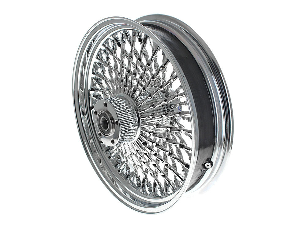 18in. x 3.5in. Cali Fat Spoke Rear Wheel - Chrome. Fits Softail 2011up.