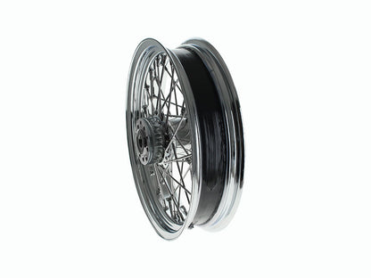 16in. x 3.5in. Rear 40 Spoke Cross Laced Wheel - Chrome. Fits Softail 2011up.