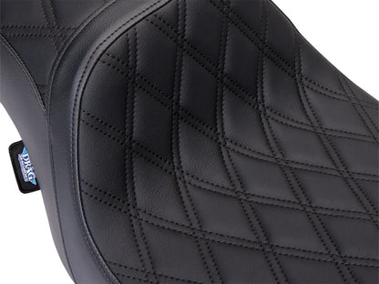 Performance Predator 2up Dual Seat with Black Double Diamond Lattice Stitch. Fits Most Touring 2008-2024