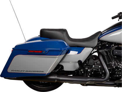 Performance Predator 2up Dual Seat with Black Double Diamond Lattice Stitch. Fits Most Touring 2008-2024