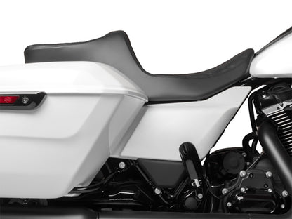 Predator 3, 2up Dual Seat with Black Double Diamond Lattice Stitch. Fits CVO Touring 2023up, Street Glide & Road Glide 2024up, Touring 2025up