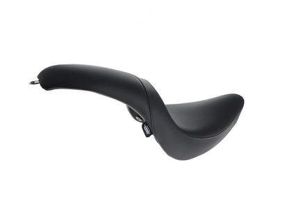 Predator Dual Seat - Smooth Solar Leather Black. Fits Softail 2006-2017 with OEM 200 Rear Tyre