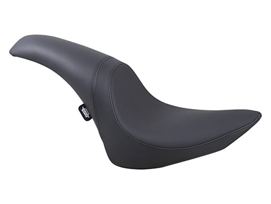 Predator Dual Seat - Smooth Solar Leather Black. Fits Softail 1984-1999.