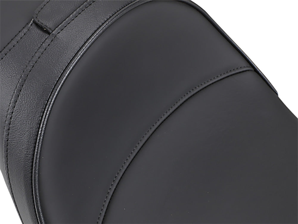 Predator 2up Dual Seat - Smooth Solar Leather Black. Fits Softail 1984-1999. Can Option a Backrest.