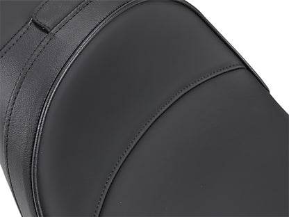 Predator 2up Dual Seat - Smooth Solar Leather Black. Fits Softail 1984-1999. Can Option a Backrest.
